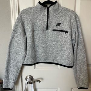 NIKE CROPPED HALF ZIP SWEATER